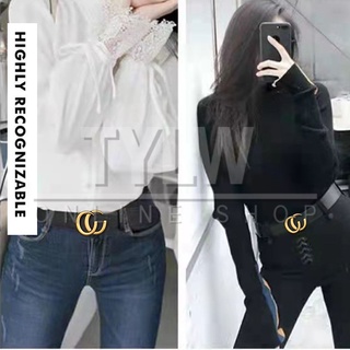Belt C Korean Fashion Women Lady's Belts Leather Metal Buckle Waist Belt #CC01 (6)