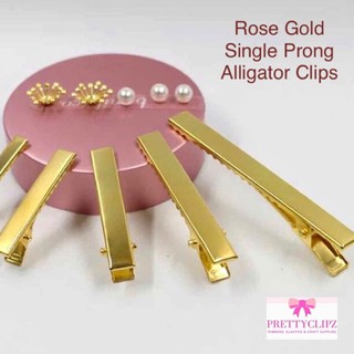 Rose Gold & Yellow Gold Single Prong Alligator Clips