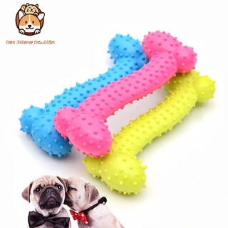 [New product discount] Pet Dog Puppy Chew Toy Resistant To Bite Bone Molar Thorn TPR Ball Toys