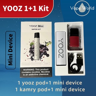 YOOZ Mini Device(Black/White) + 1 Pod Classic Entry Kit Juice Yooz Pods/kamry pod