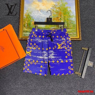 ✣Ready Stock 100% Original Louis Vuitton LV Fashion New Shorts Pants Beach Shorts Blue