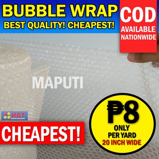 BUBBLE WRAP (20 INCH WIDE) HIGH QUALITY (PRICE IS PER YARD)