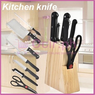 7Pcs/set Kitchen Knives Sets With Excellent Acacia Wood/Knife Set Japanese Damascus Steel Knives Set