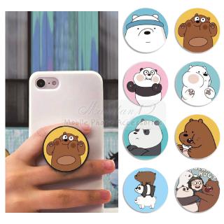 We Bare Bears Mobile Phone Ring Holder Cartoon Airbag Cute Lazy Acrylic Stand Finger Bracket