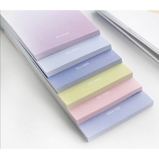 Long gradient color N times stickers Z message notes notepads color note paper tearable sticky notes