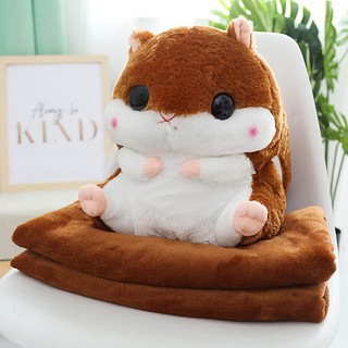 【Free Shipping】2 in 1Hamster pillow blanket (1)