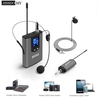 Wireless Headset Microphone/Lavalier Lapel Mic with UHF Bodypack Transmitter