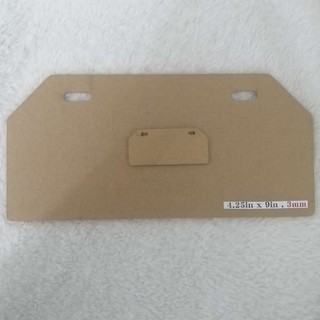 (buy 1 get 1 mini)Blank Acrylic Motorcycle MC Plate Number 4.25in x 9in , 3mm clear Laser cut