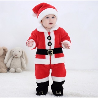 Baby Santa Claus Infant Toddler Onesie Jumpsuit Christmas Halloween Costume Cosplay Romper Pajama