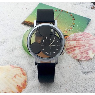 watch ☂Mickey Mouse Transparent Watch(Black))☛