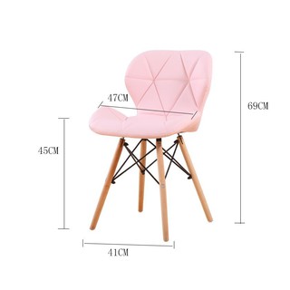 Butterfly Nordic Chair Cushion (Baby Pink) wooden legs and abs body leatherette Restaurant (1)