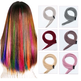 55cm Multicolor Synthetic Hair Wig Piece Women Long Straight Hair Extension Party Hair Accessories