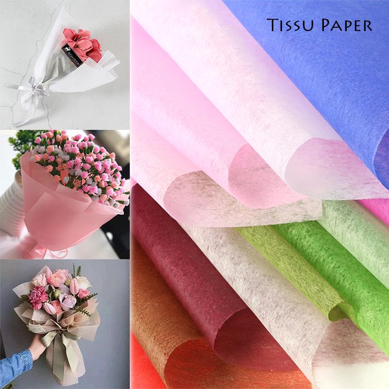 35 Pcs Colorful Cotton Flower Bouquet Wrapper Packaging Wrapping Paper
