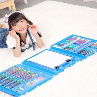 【Ready Stock】◙✹Art color pencil and color pen set for kids 208pcs