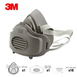 3M Respirator 3200 Half Face Mask with 10x pcs KN95 Replacement Filters y7 (7)
