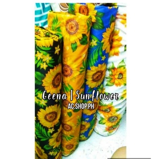 'Sunflower' Tela/Fabric for Curtains Geena Silk Printed 60width (Per Yarda)