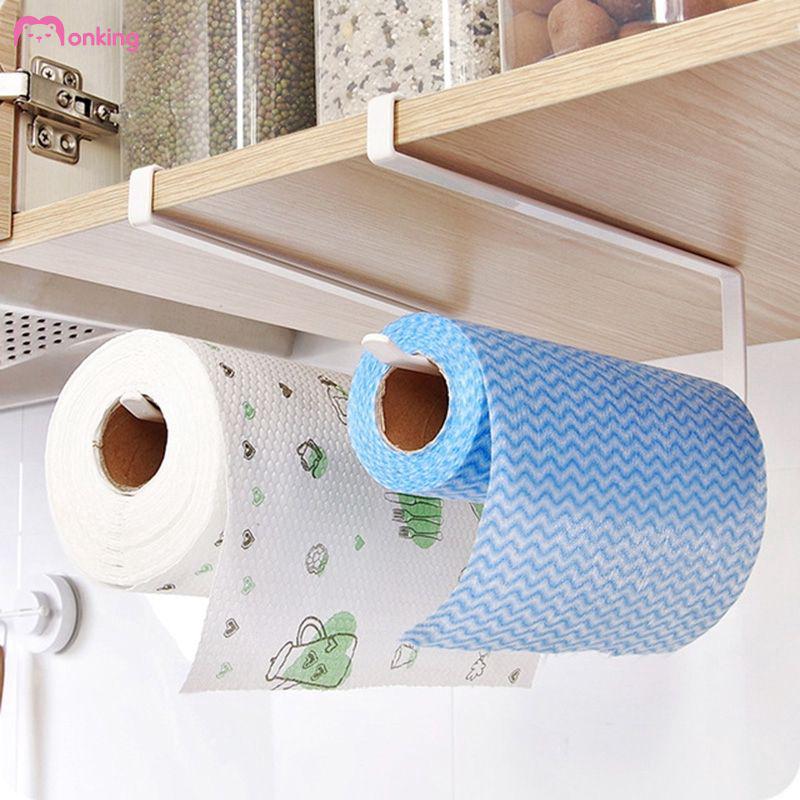 Kitchen Tissue Holder Hanging Bathroom Toilet Roll Paper Holder Towel Rack MONK
