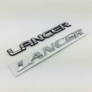 1 x ABS Chrome LANCER Letter Logo Car Rear Trunk Emblem Badge Sticker Decal For MITSUBISHI LANCER