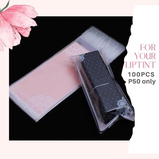 PACKAGING♧FP1036 (100 PCS) Plastic Lipstick Liptint Wrapper Packaging Bag Self Adhesive Lip Tint