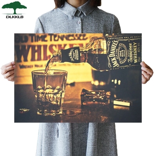 DLKKLB Classic Whisky poster Club Advertising Vintage Kraft Paper Wall Sticker Home Bar Cafe Decorative Painting