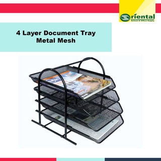 4 Layer Metal Document Tray - Metal Mesh