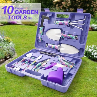 5/10pc Gardening Plant Tool Set Kit Garden Ruler Rake Shovel