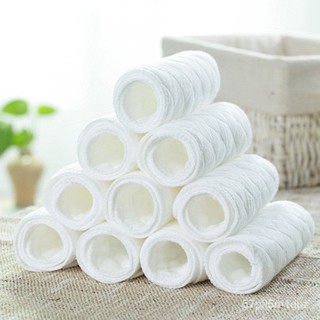 QHD 10pcs Washable Three-layer Ecological Cotton Diapers Newborn Baby Cotton Diapers Cotton Baby Pro