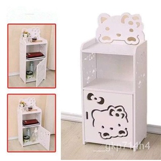 （Spot Goods）Aiet shop - Small Plastic-Wood White Bed End Table Nightstand Bathroom Cabinet Kids Furn