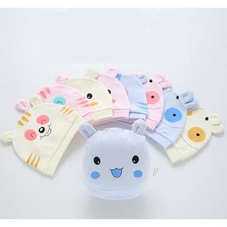 Newborn Cap Cute Cartoon Bunny Cat Piggy Smiley Patterns Cotton Infant Baby Hat
