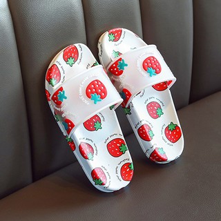 《BiuBiu》Korean Fashion Super Cute Fruits Printed Strap Flexible Anti-slip Slippers for Women (3)
