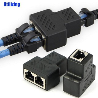 utilizing❦ 1 To 2 Ways Rj45 Lan Ethernet Network Cable Female Splitter Connector Adapters