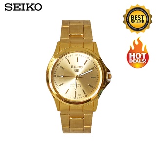 ◙☎Seiko 5 Automatic 21 Jewels All Gold Stainless Steel Watch