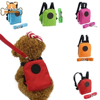 Pet Dogs Backpack Equipped With Leash Outdoor Training Walking Portable Bag