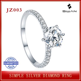 925 Silver Simple Fashion Generous Personality Trend Design Elegant Ladies Rings