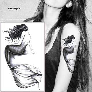 HBGR_Mermaid Arm Waterproof Temporary Fake Tattoo Sticker Women Girl Body Art Decal
