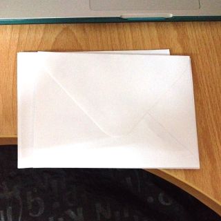 white baronial envelope