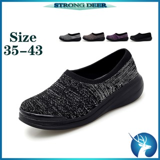 S×D ✈Ready Stock✈ Womens Shoes Slip-ons Shoes Plus Size 35-43