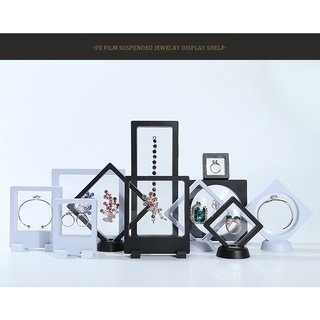 PE Film Jewelry Display Box Ring Bracelet Case Organizer Transparent Jewellry Packaging Box