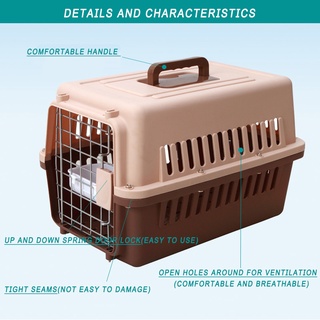 Pet carrier travel cage dog cat crates airline approved (2)