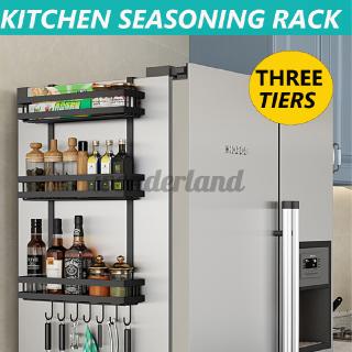 3 Tier Kitchen Refrigerator Storage Rack Fridge Seasoning Organizer Hang Shelf
