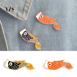 Enamel Koi Fish Bade Clothes Brooch Pin