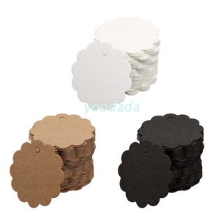 yoo 100 Pieces Kraft Paper Cards Scalloped for Supporting Business Cardstock Business Card Size Online Small Retailer Owner