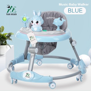 【In Stock】Cartoon Rabbit Baby Walker With Music Safety Adjustable Walker Anti Rollover (1)