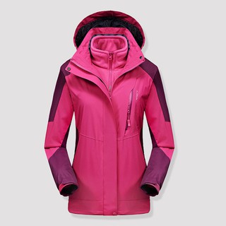Women Windbreaker Winter Inner Fleece Hiking softshell Jackets Outdoor Sports Warm Camping Trekking