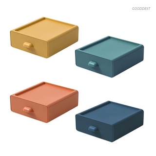 GOO Desktop Storage Box Stackable Drawer Sundries Container Jewelry Case Organizer