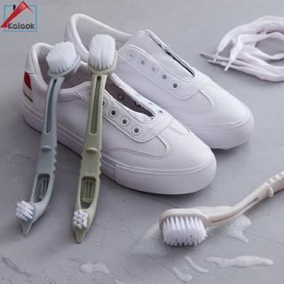 Double Head Long Plastic Handle Shoes Wash Brush Cleaner Sneakers Cleaning (1)