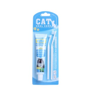 Cat Toothbrush Toothpaste Pet Dental-cleaning Set for kitten and cat (1)