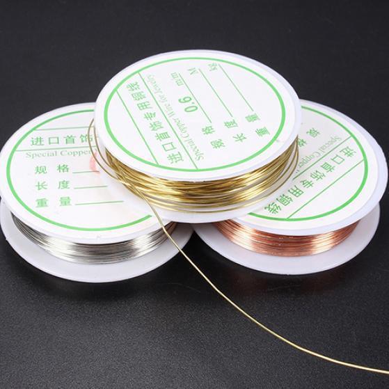 0.3/0.4/0.6/0.8mm Plated Copper Wire Beads Jewelry Making Accessories DIY Craft