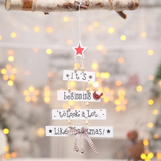 Xmas Tree Pendant Hanging Wooden Christmas Decoration Home Party Decor Ornaments