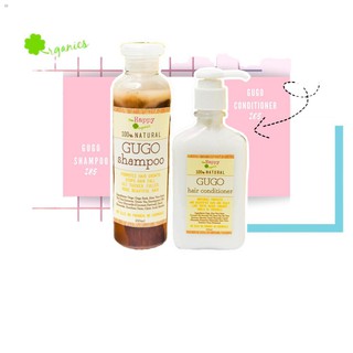 [wholesale]◇❐♟The Happy Organics-Gugo Bark Shampoo + Conditioner Hair Grower Set|Anti-Hairfall|Hair